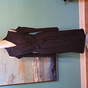 Topshop Midi polka dot dress
